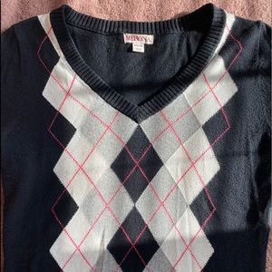 NWOT- Black Argyle Sweater